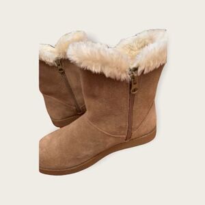 SHEARLING & SUEDE ANKLE BOOTS NWT